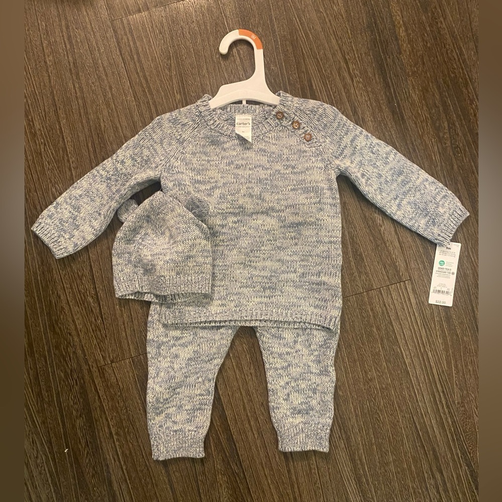 Carter’s Baby Boys’ Bear Marled Top and Bottom Set